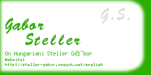 gabor steller business card